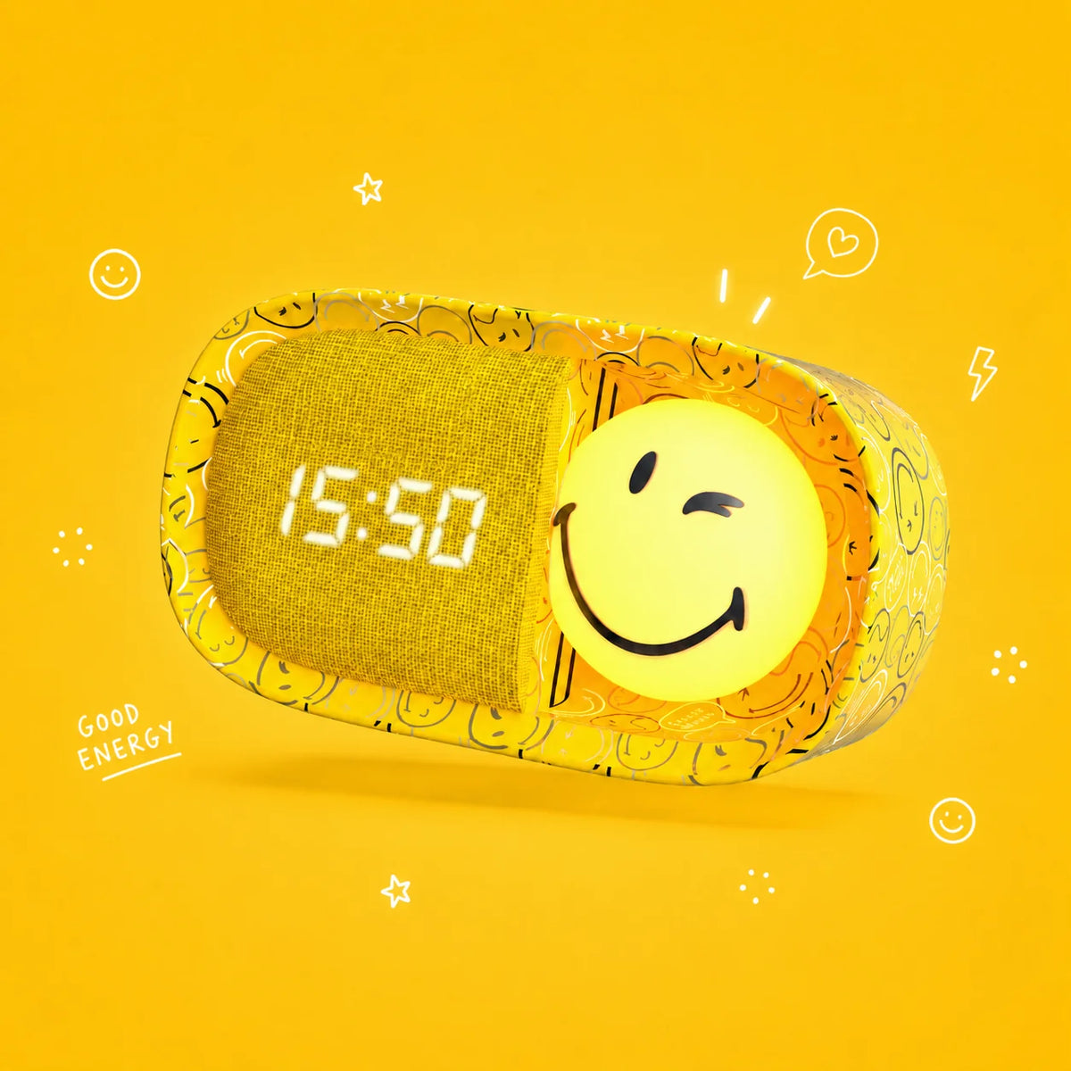 MOB Nachtlichtwecker Smiley - Gelb