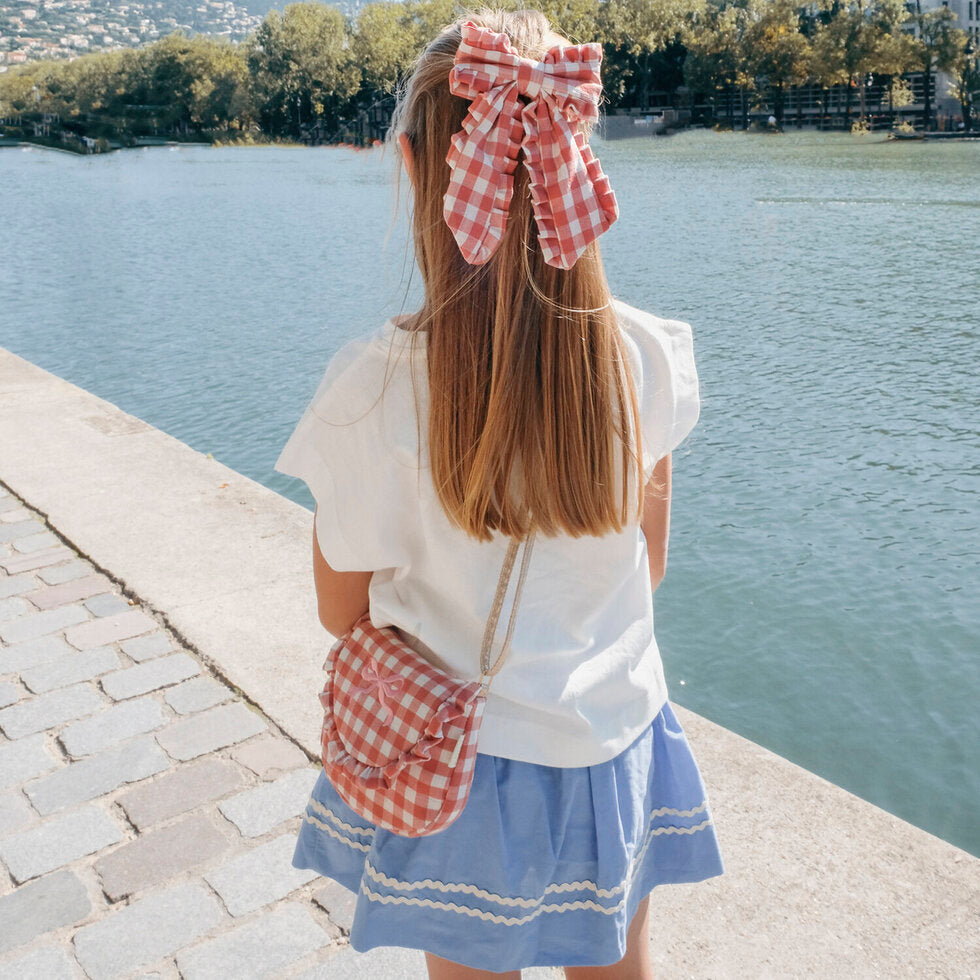 Rockahula Gingham Ruffle Lange Schleife Clip