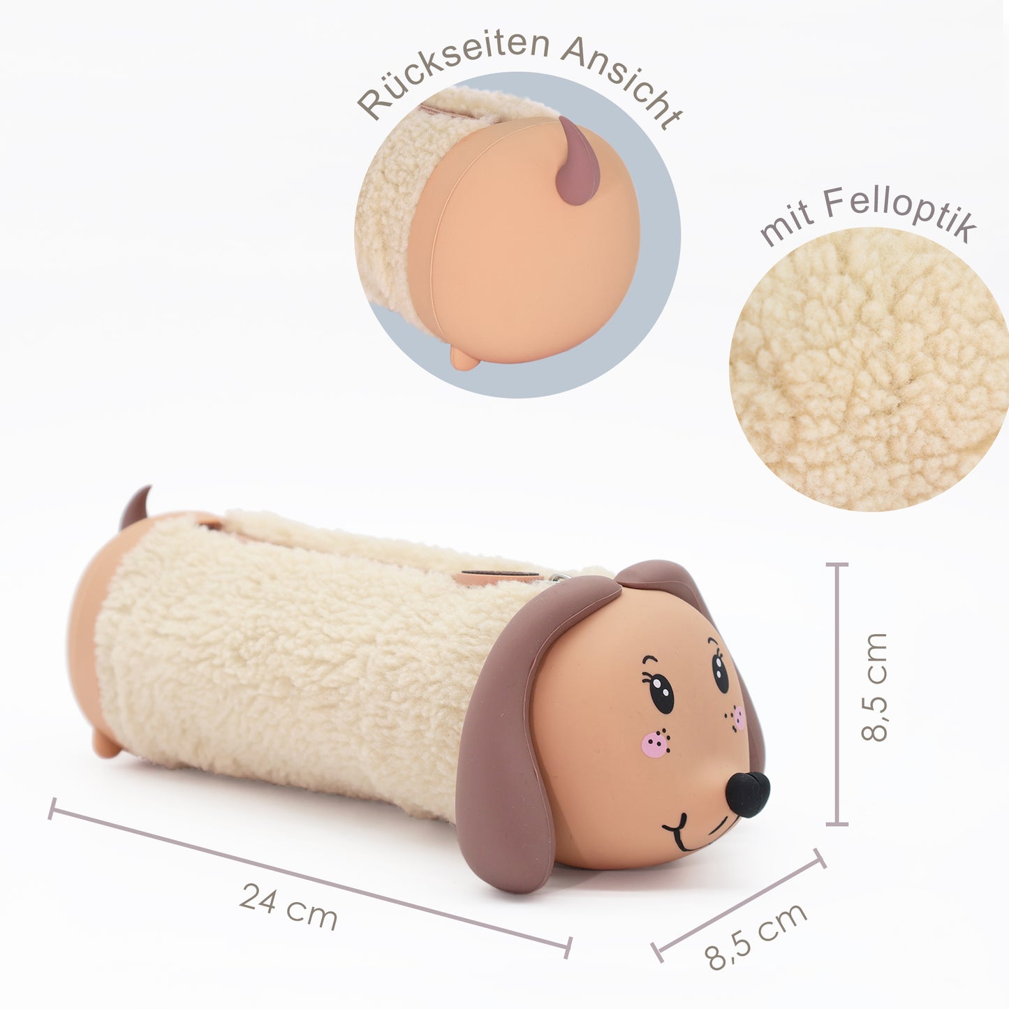 Lulubug Stiftemäppchen Dackel Fritzi - Fell