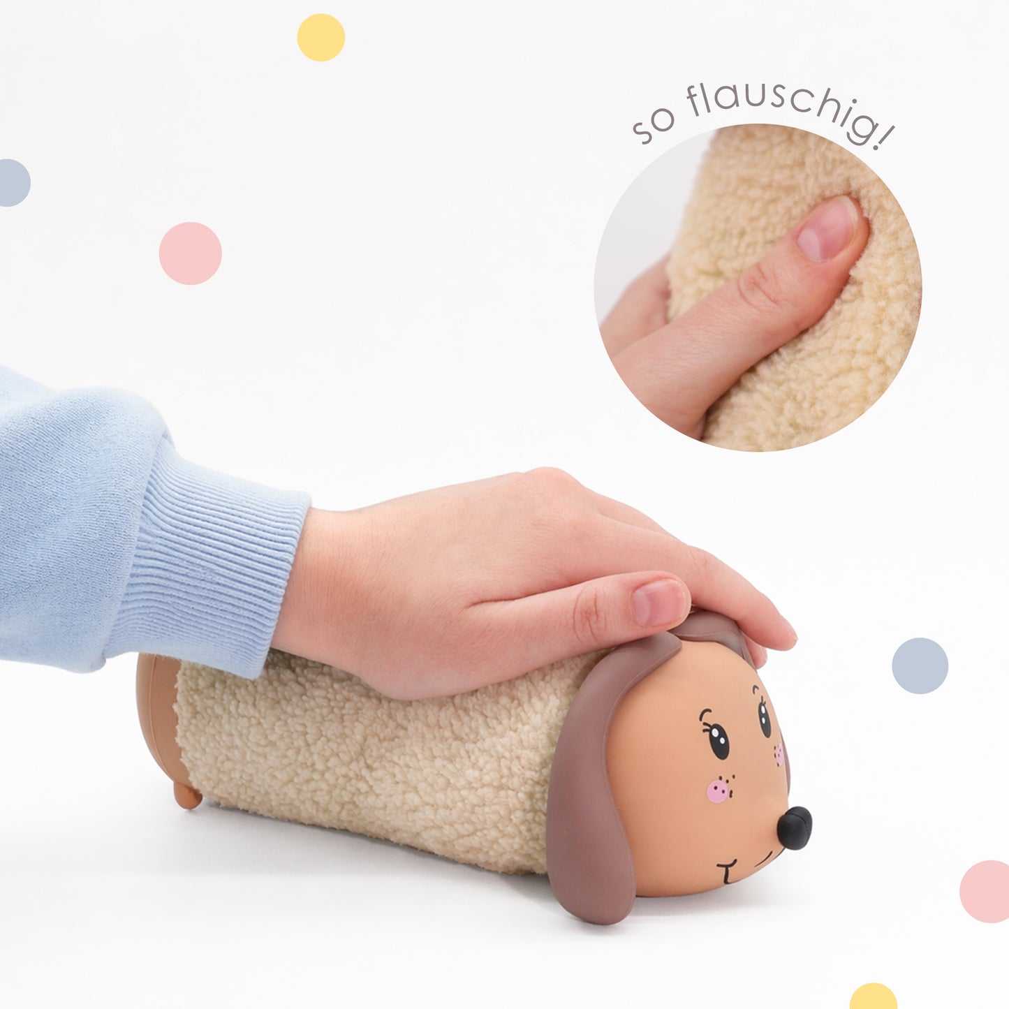 Lulubug Stiftemäppchen Dackel Fritzi - Fell
