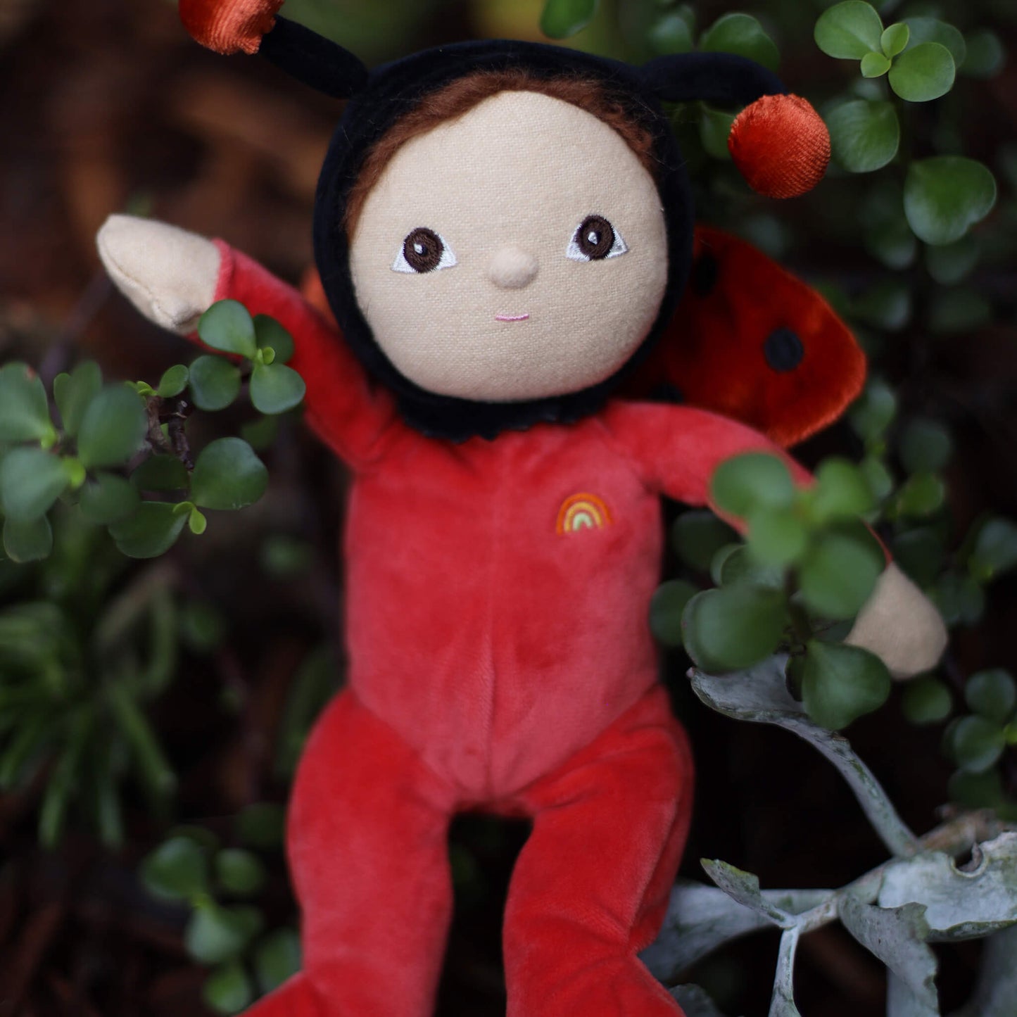 Olli Ella Dinky Dinkum Dolls - Lola Ladybug - red