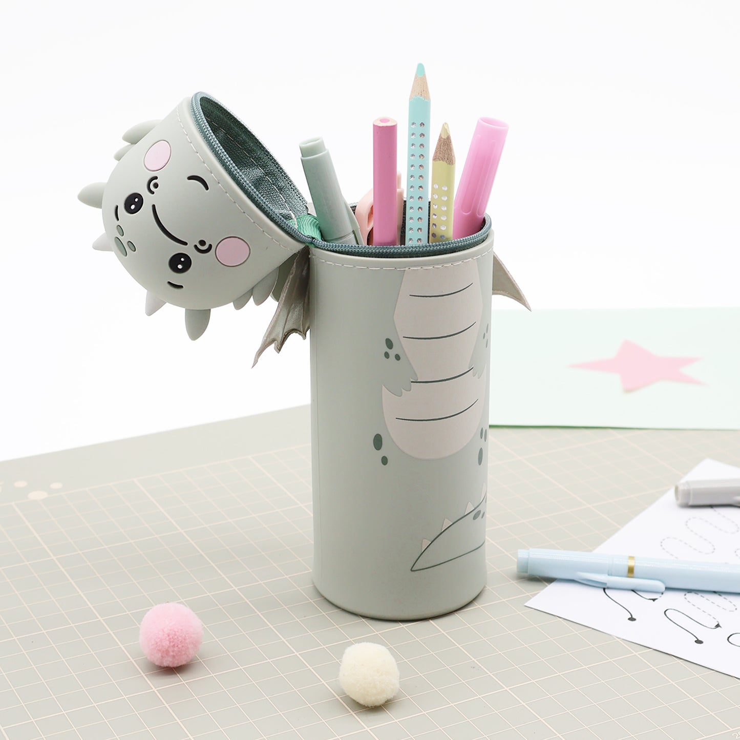 Lulubug Lustiges Mäppchen aus Silikon Drache Liu