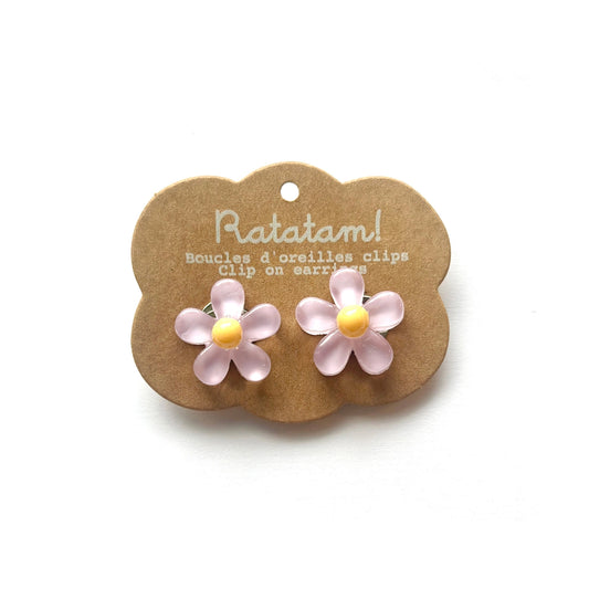 Ratatam! Ohrclips Blumen lila/gelb