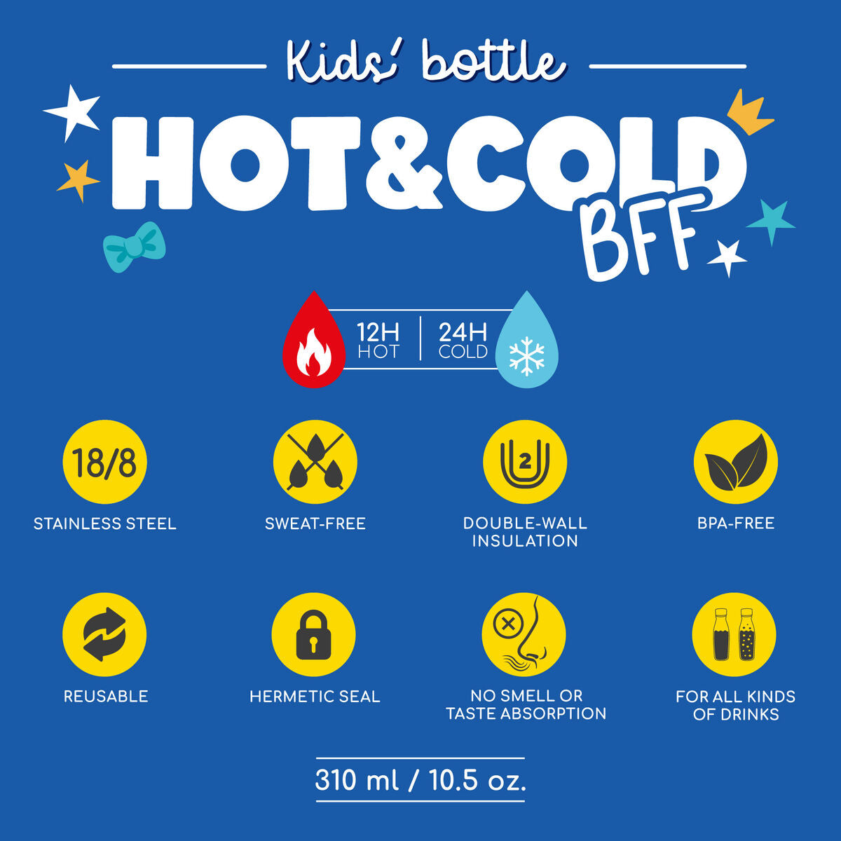Legami Thermoflasche für Kinder - Pinguin - Hot&Cold BFF
