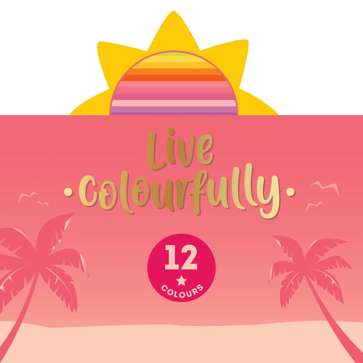 Legami Set mit 12 Buntstiften in Sunset Palette - Live Colorfully