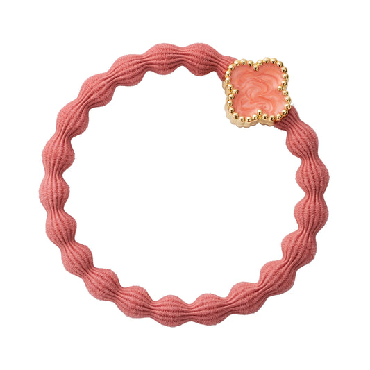 byEloise Emaille Gold Vierblatt Koralle