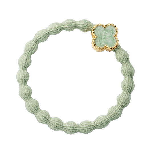byEloise Emaille Gold Vierblatt Pistazie