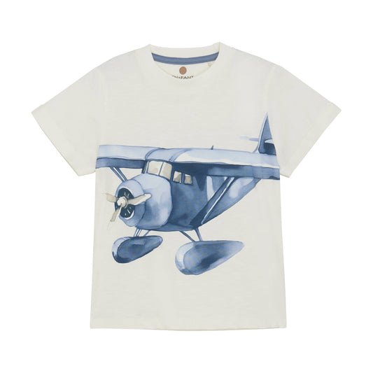 En Fant T-Shirt kurzarm Flugzeugmotiv