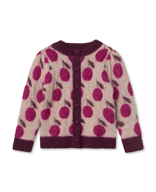 Fliink Star Alpaca Berry Cardigan