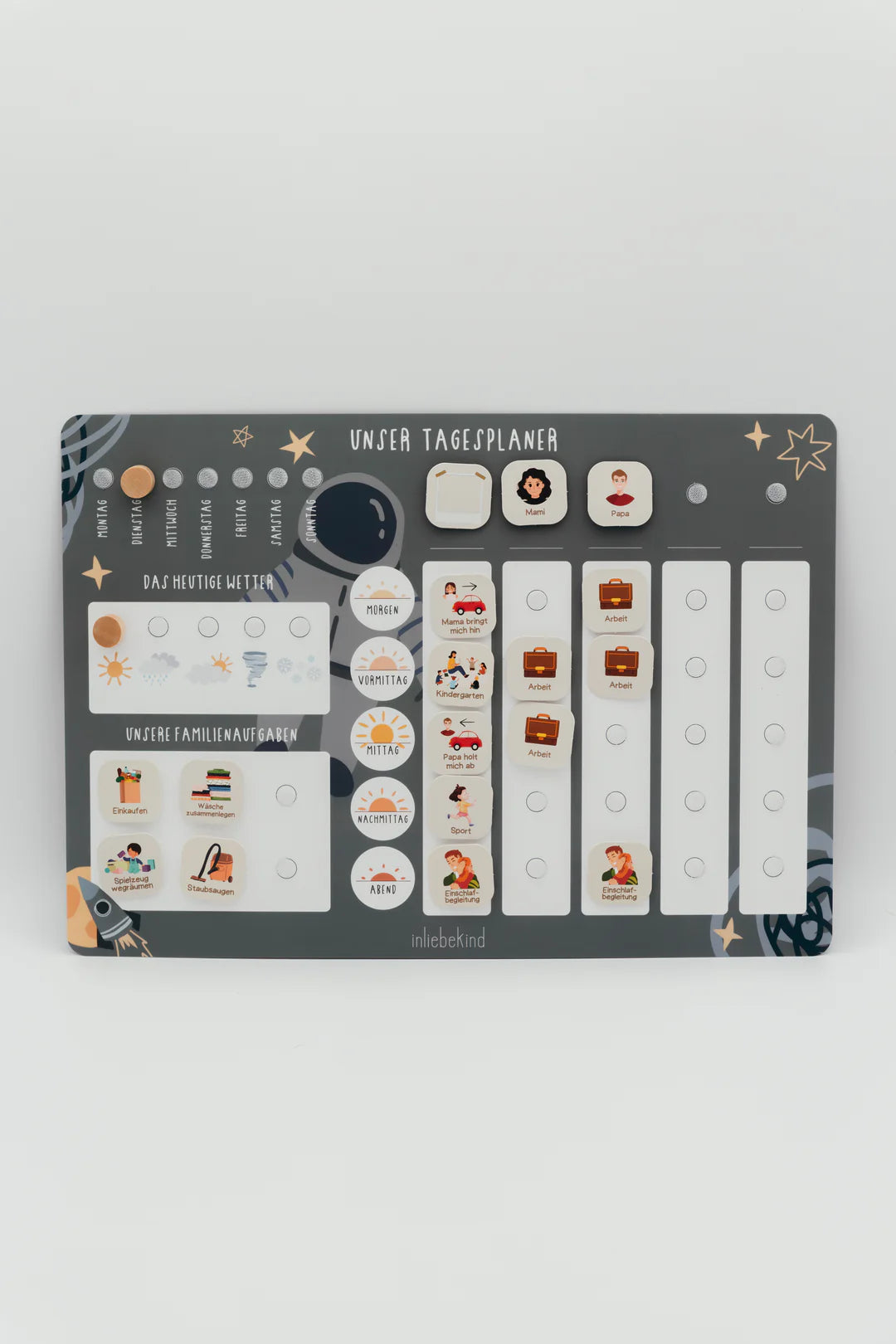 inliebekind Tagesplaner/Familienplaner inkl Symbole ASTRONAUT