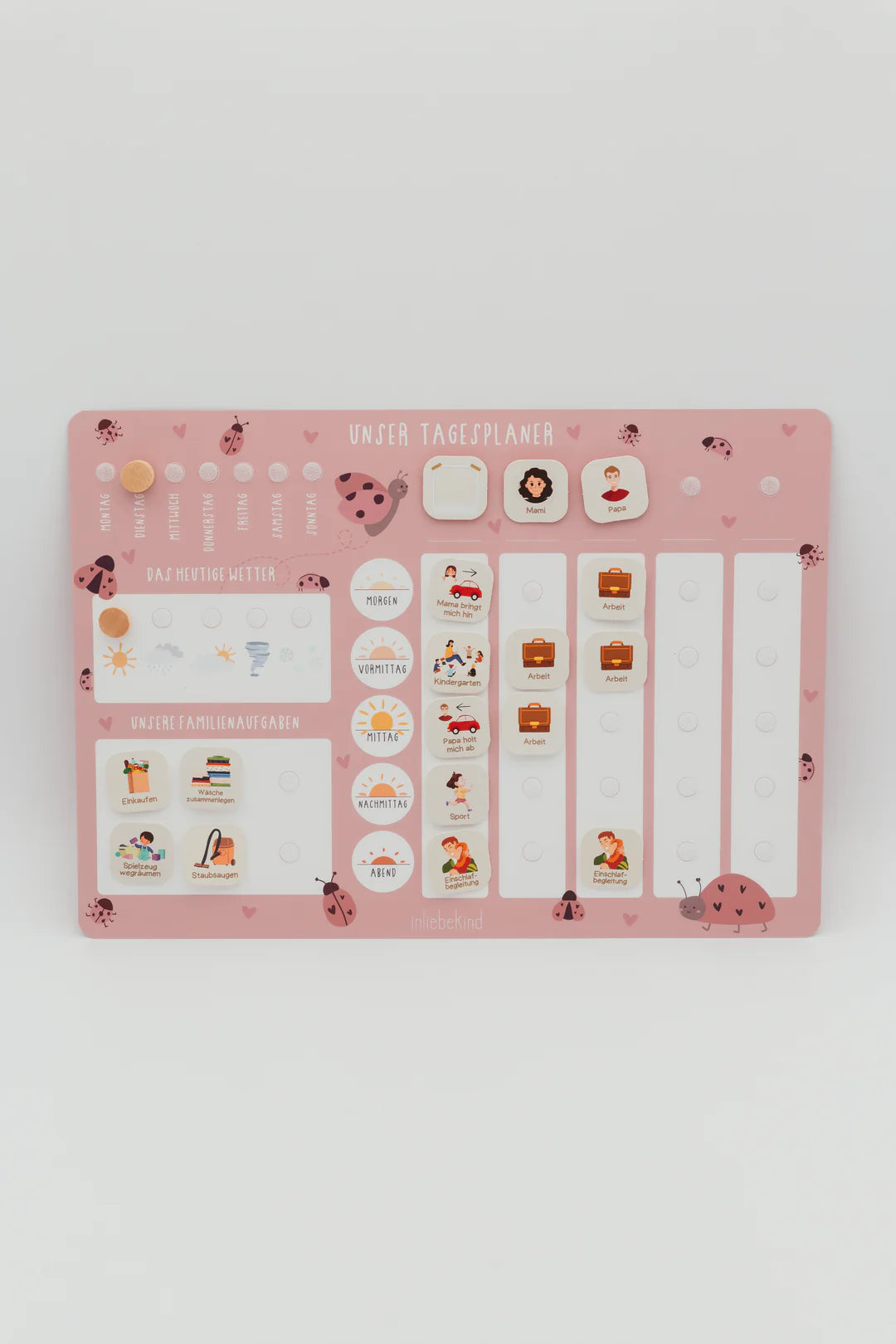 inliebekind Tagesplaner/Familienplaner inkl Symbole MARIENKÄFER