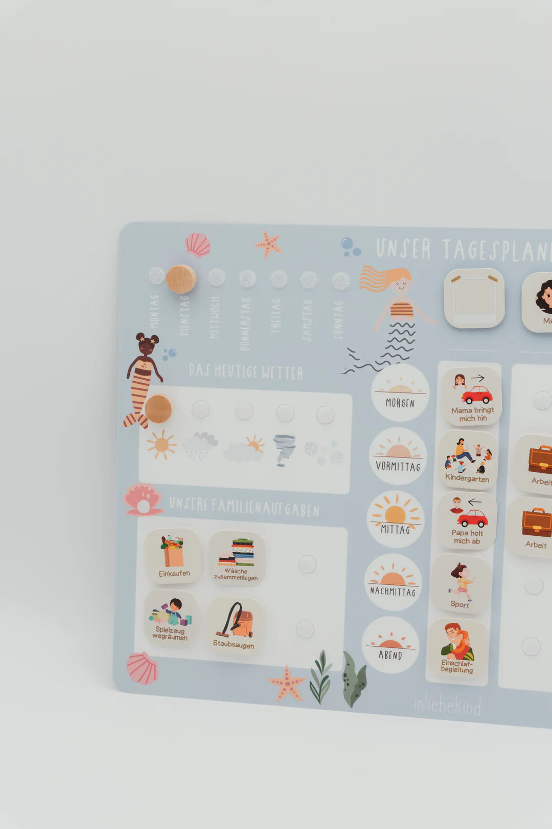 inliebekind Tagesplaner/Familienplaner inkl Symbole MEERJUNGFRAU