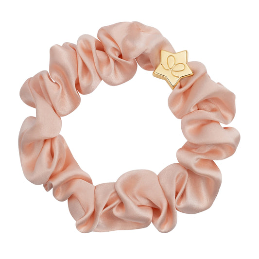 byEloise Goldener Stern Seiden Scrunchie Puderrosa