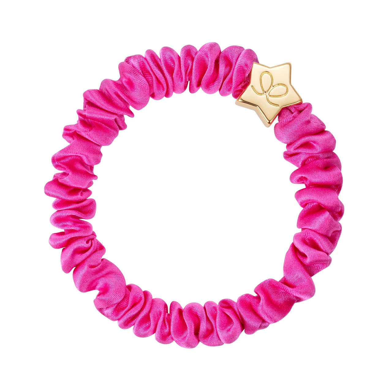 byEloise Gold Star Skinny Scrunchie - bubblegum