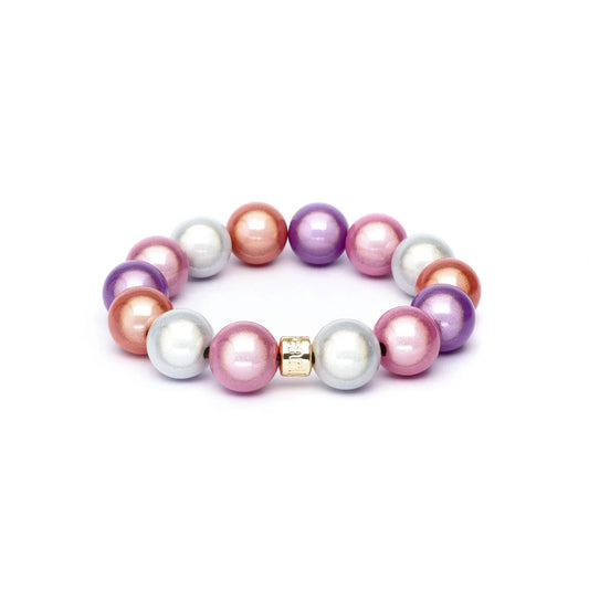 Magic Pearl Perlenarmband Pastell Gold - groß