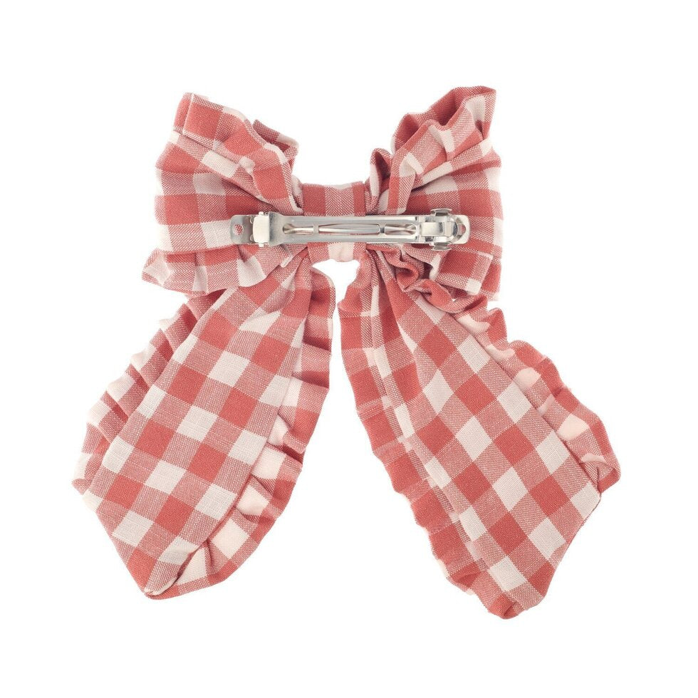 Rockahula Gingham Ruffle Lange Schleife Clip