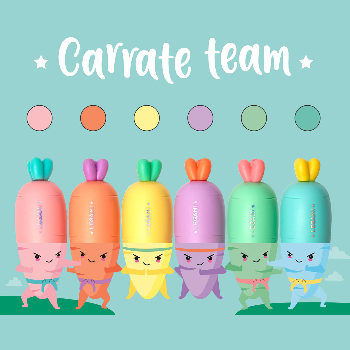 Legami Set 6 Mini Textmarker - Carrate Team