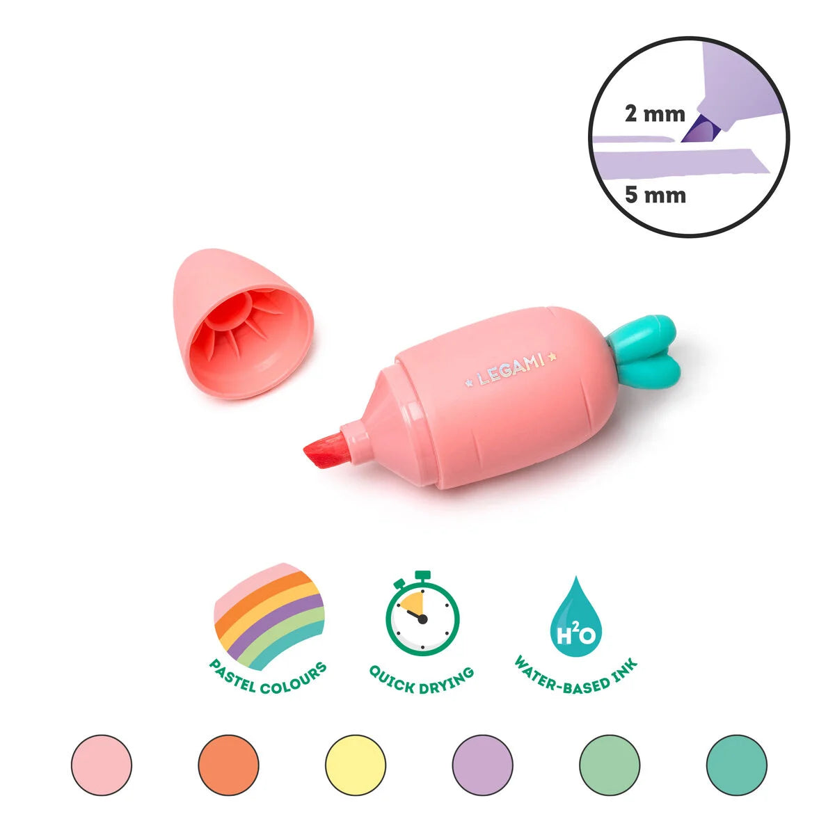 Legami Set 6 Mini Textmarker - Carrate Team