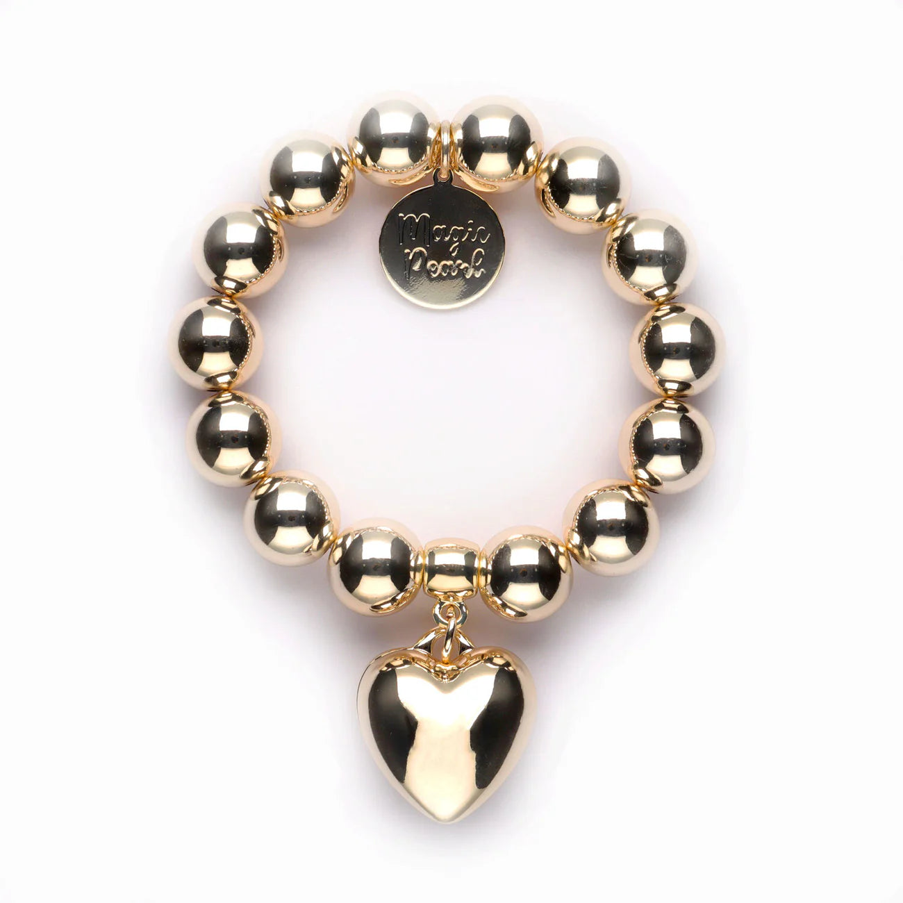 Magic Pearl Perlenarmband "Heart of Wild" Light Gold