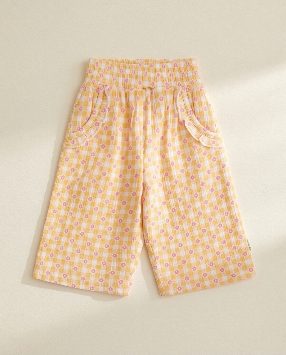 Hust & Claire Hose Teah Flower Check