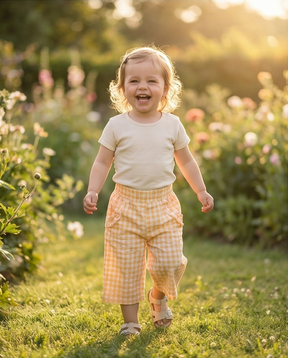 Hust & Claire Hose Teah Flower Check
