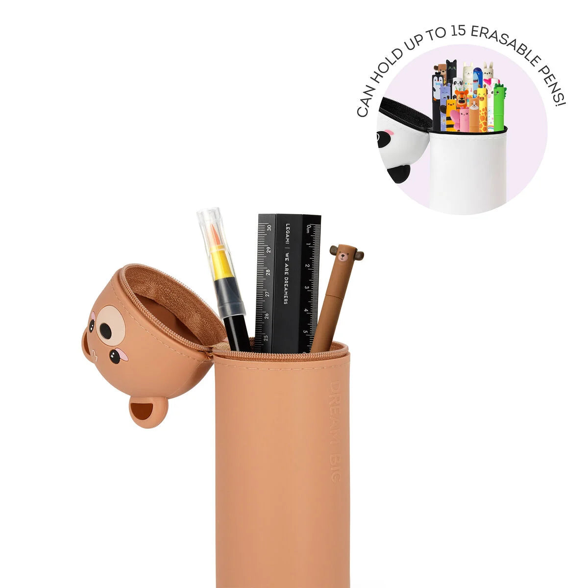 Legami Teddybär "Dream Big" 2-in-1 Silikon Federmäppchen