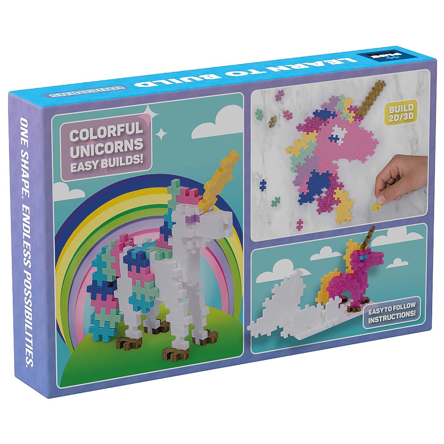 Plus-Plus Mini: Learn to Build Einhorn - 275 Bausteine