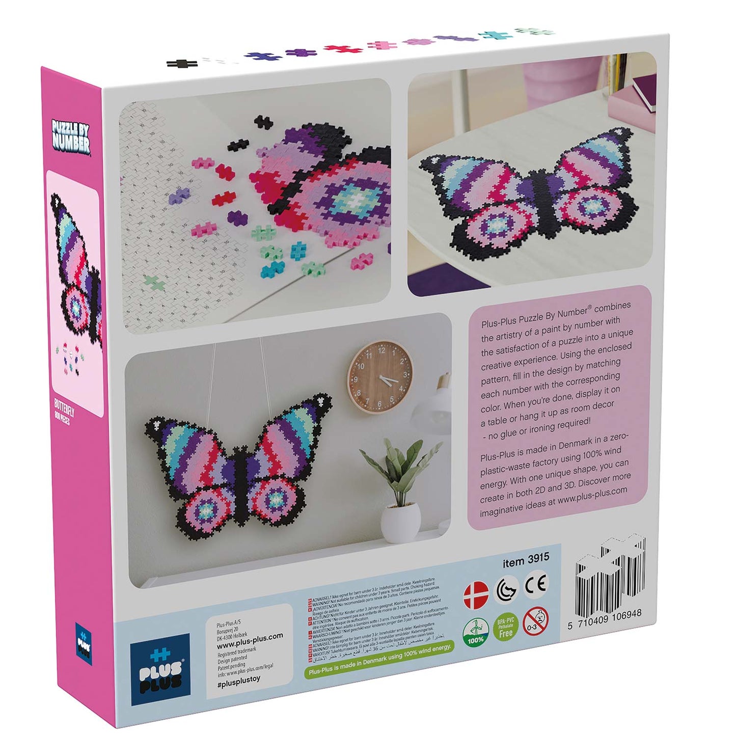 Plus-Plus Puzzle by Number: Schmetterling - 800 Bausteine