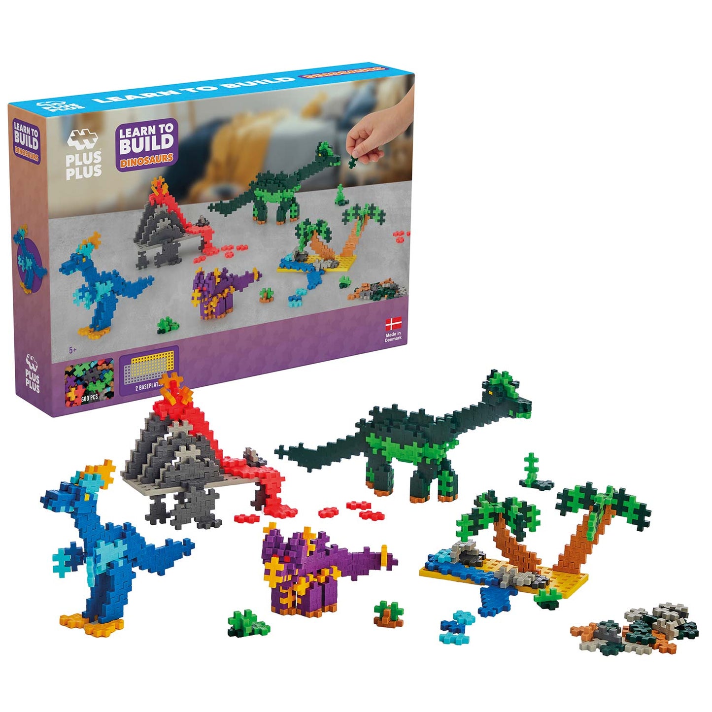 Plus-Plus Learn to Build: Dinosaurier - 600 Bausteine