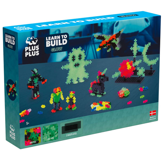 Plus-Plus Mini: Learn to Build: Glow in the Dark - 500 Bausteine