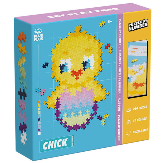 Plus-Plus Mini: Puzzle by Number Küken - 250 Bausteine
