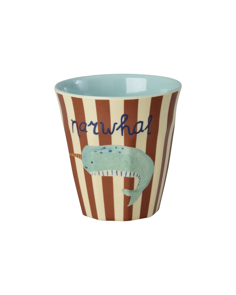 rice Melamin Kinderbecher mit ABC Print 6er Pack - 160ml