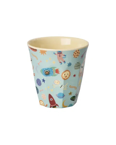 rice Melamin Kleine Kinderbecher 160ml - Hellblau - Dogs in space