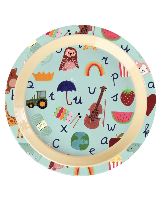rice Kinderteller - blau - ABC