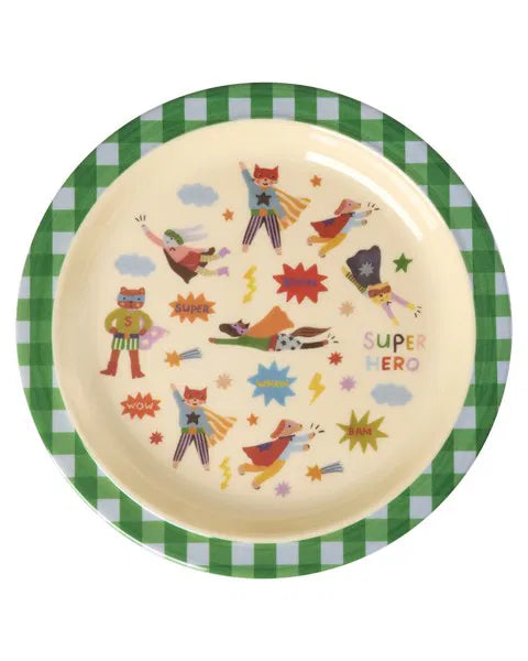 rice Kinderteller Melamin - Green - Hero Print