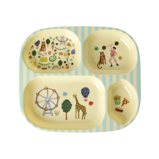 rice Kinderteller mit 4er Einteilung - Mint - Fun Fair Print