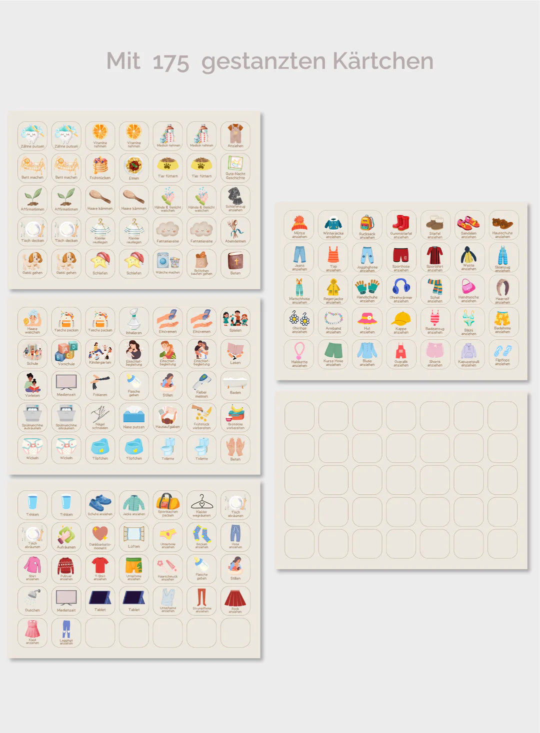 inliebekind Routineplaner inkl. Symbolkärtchen MARIENKÄFER GLITZER