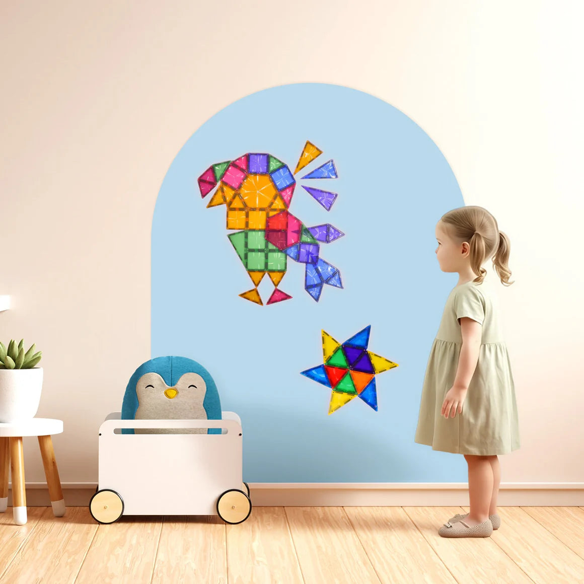 Cleverclixx Magnetic Wall Sticker 95x75cm - clever blue