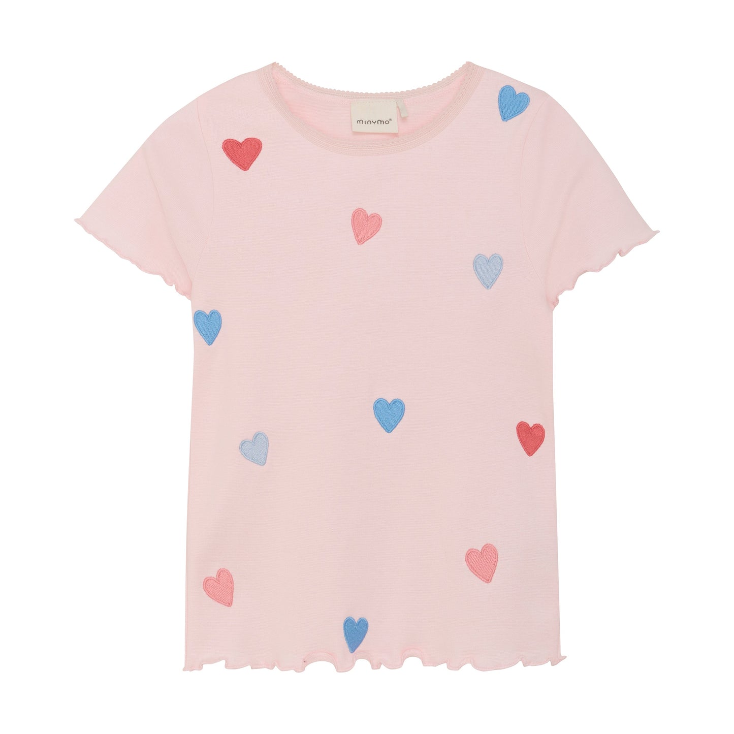 Minymo Kurzarm Ripp T-Shirt - Pink Dogwood