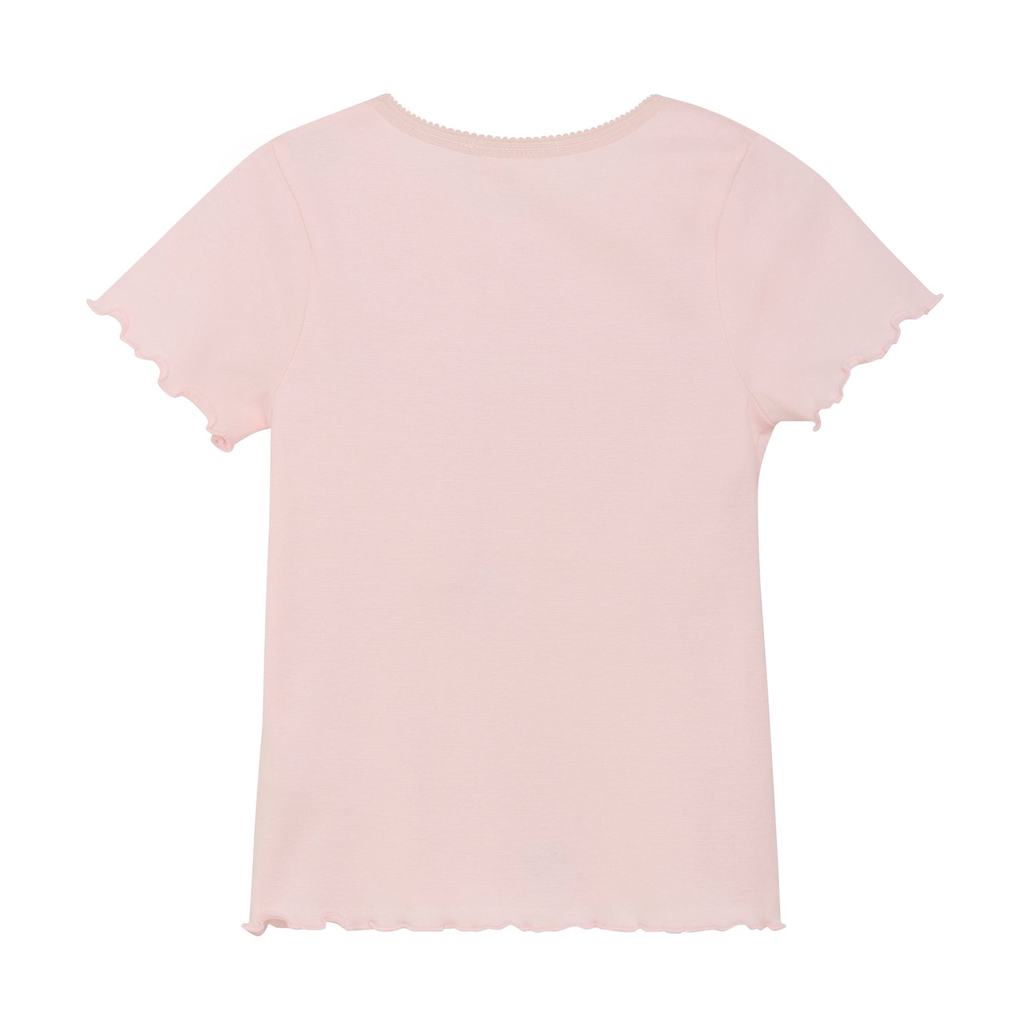 Minymo Kurzarm Ripp T-Shirt - Pink Dogwood