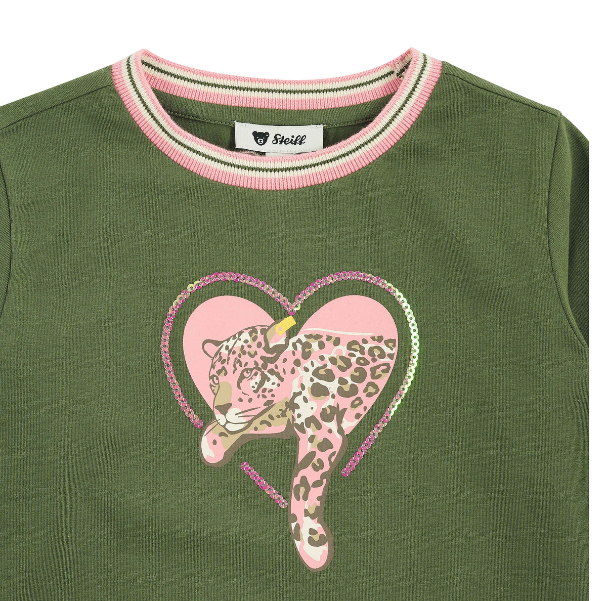 Steiff Langarmshirt Leopard Herz