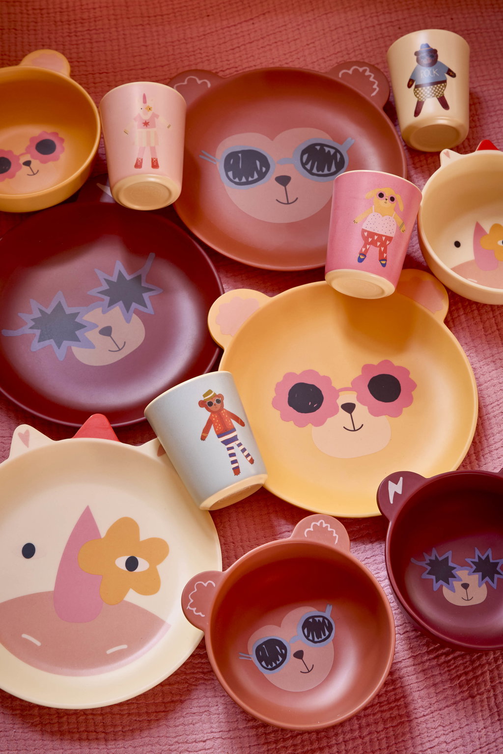 rice Melamin-Kinderbecher Matt mit Bärenmotiv - 150ml