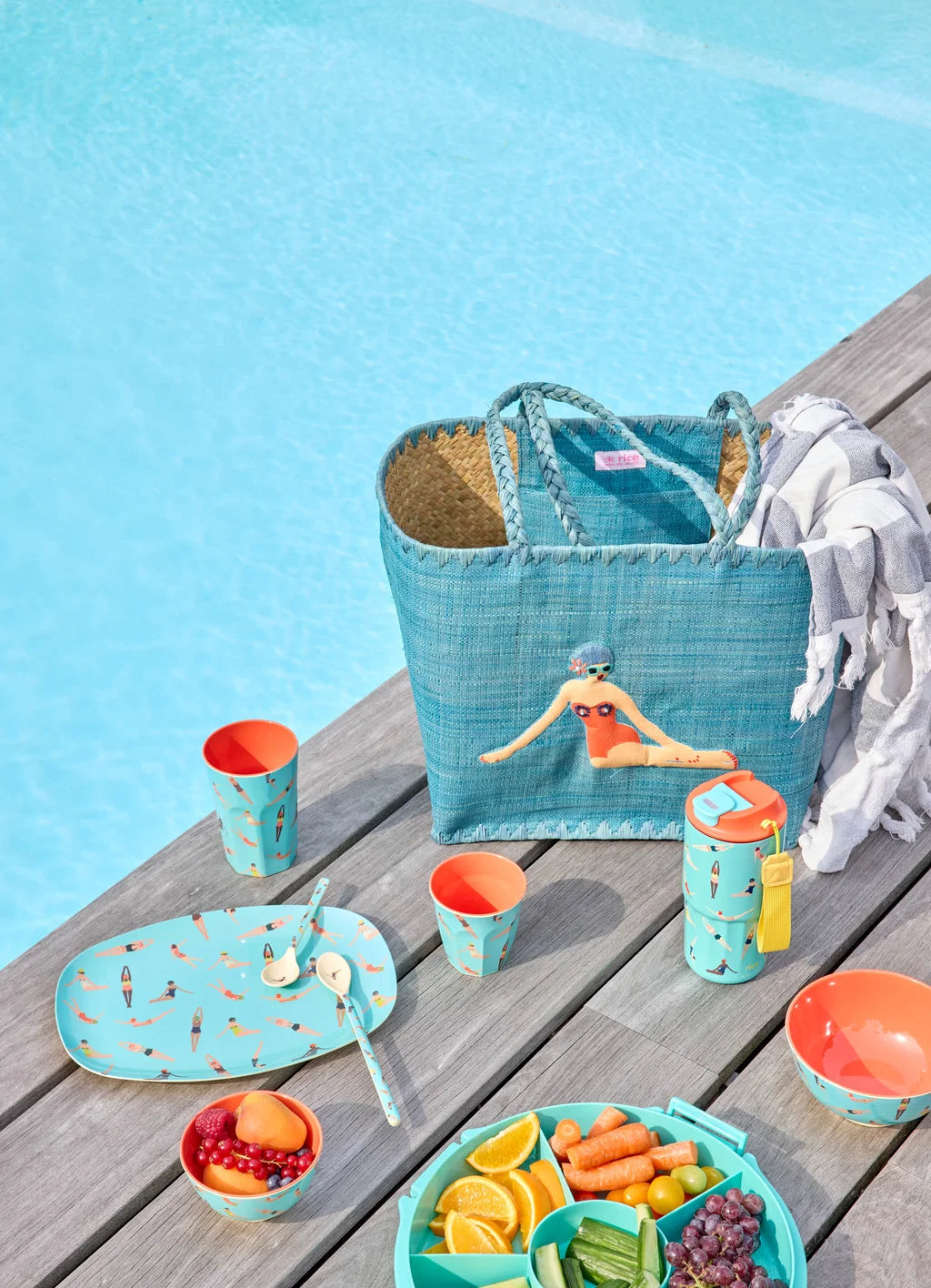 rice Melamin Schüssel mit retro swimster print