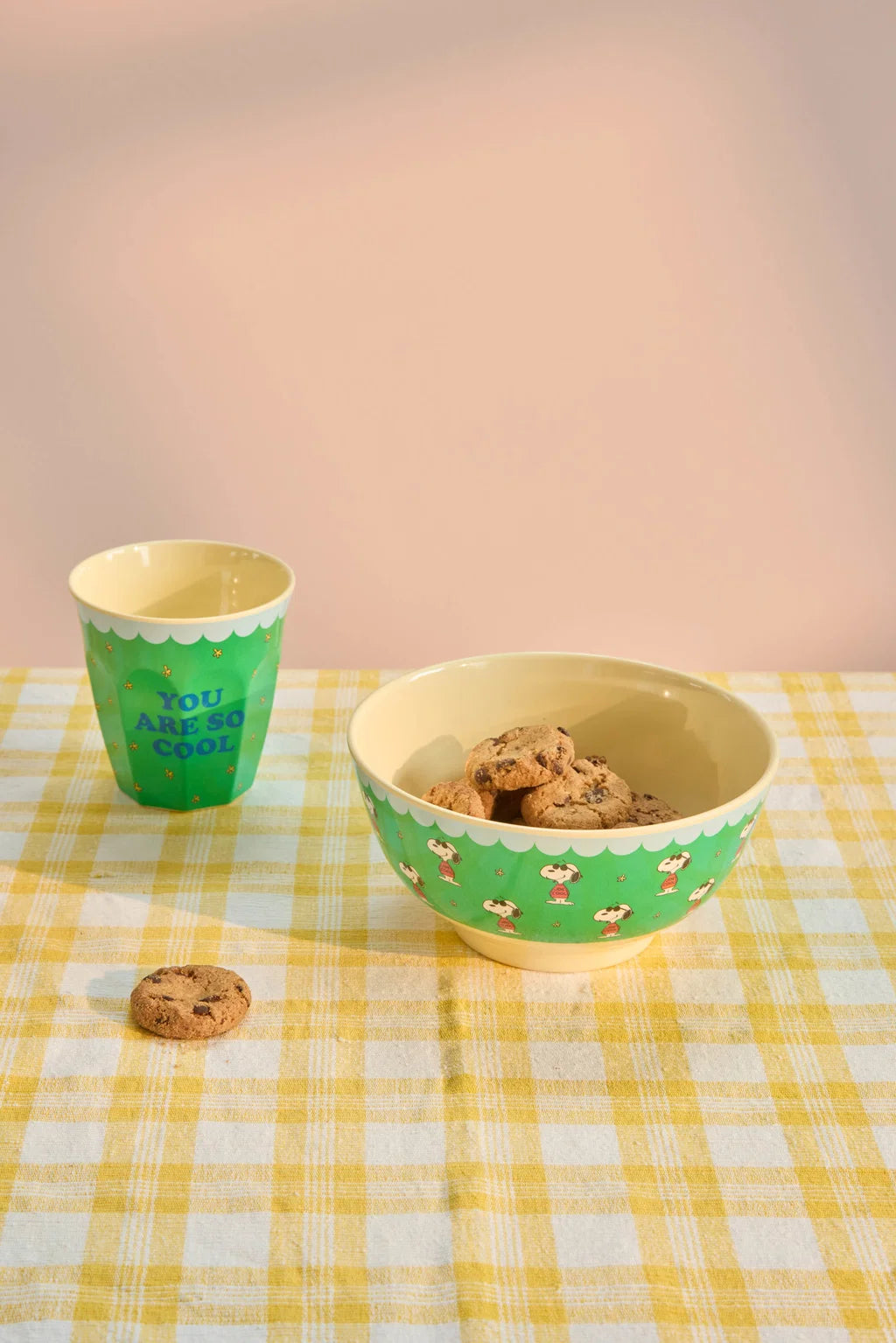 rice Melamin Becher 250ml - Grün Snoopy