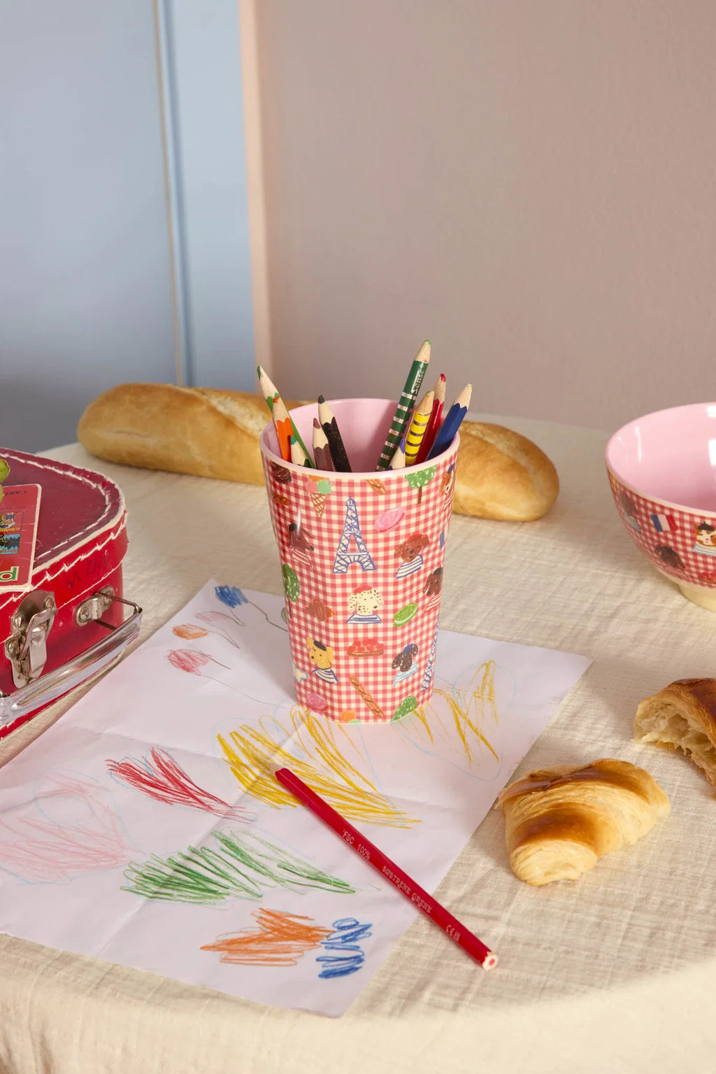 rice Melamin Becher 400ml - Red Kids in Paris