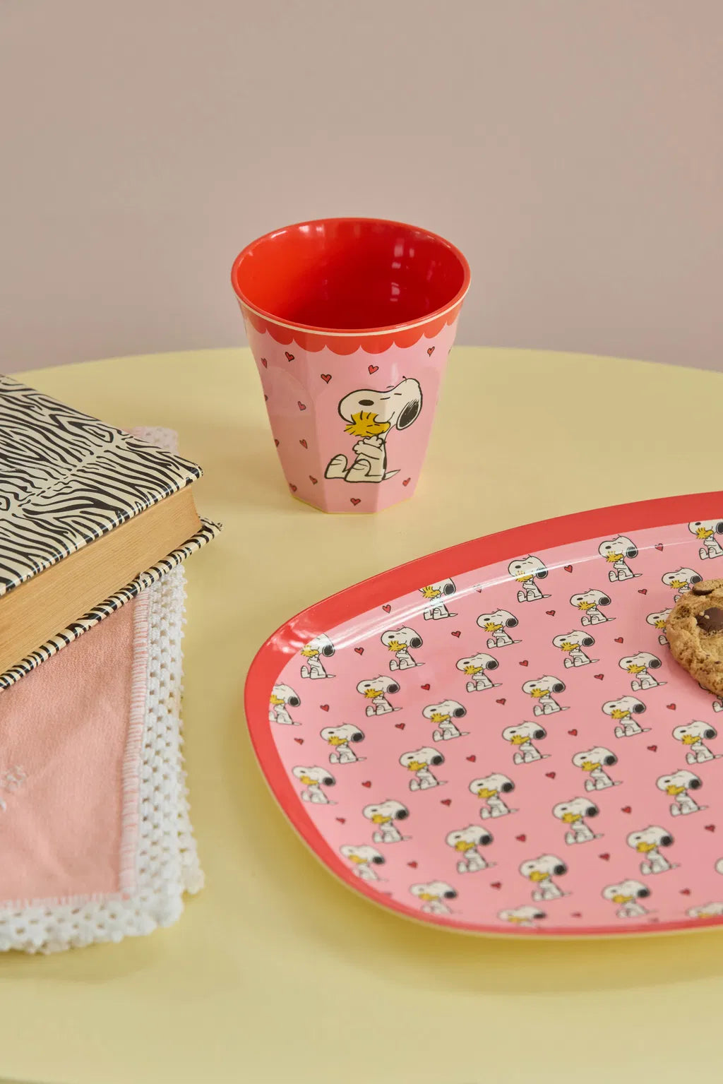 rice Melamin Becher 250ml - Pink Snoopy