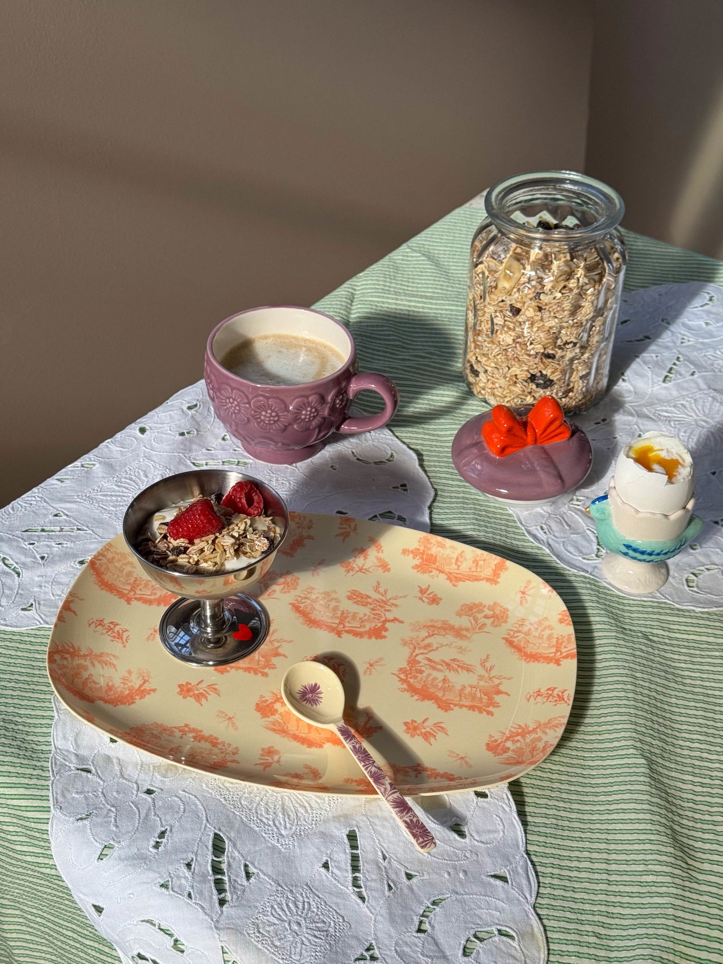 rice Melamin Platte/Teller flower toile de rice print