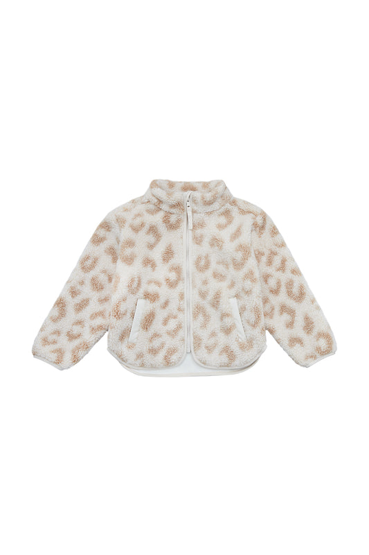 Leevje mini-me Leopard Teddyjacke für Kinder