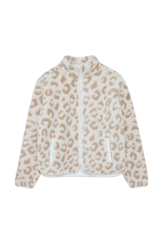 Leevje mini-me Leopard Teddyjacke für Frauen
