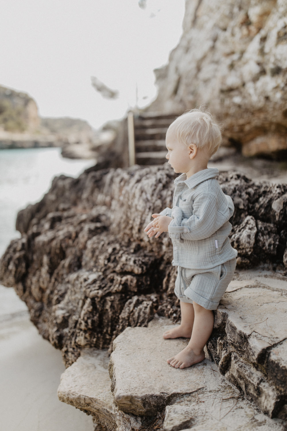 Leevje Musselin Shorts soft green